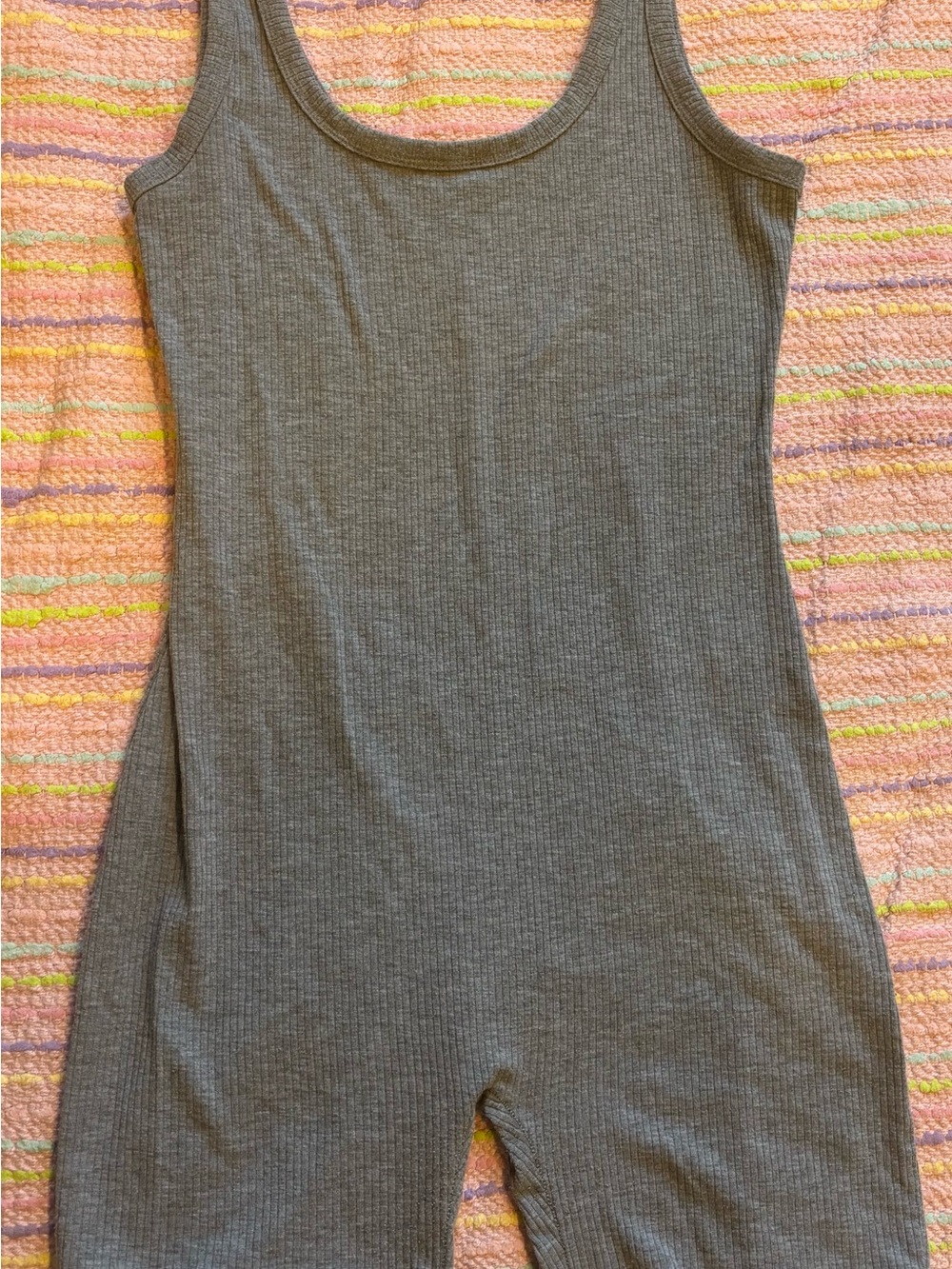 Love Ribbed Tank in Heather Grey